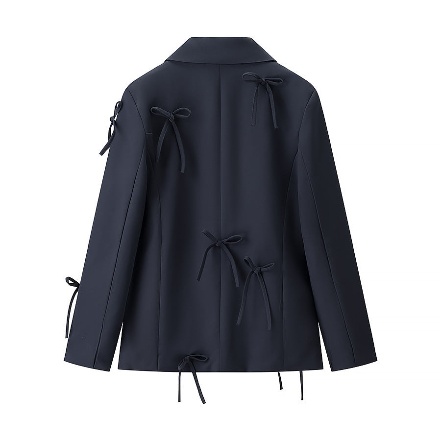 Veste blazer femme avec détails de nœud décoratifs Chic & Stil