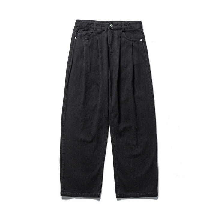 Men's wide pleated trousers in relaxed fit made of cotton twill Amarae