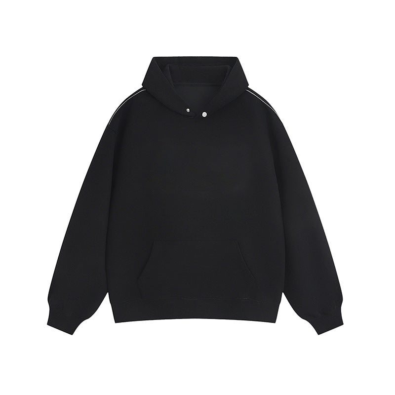 Hooded sweatshirt for women with practical snap buttons and a kangaroo pocket Lune London