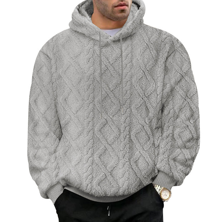 Men's cozy hooded sweater in waffle structure Amarae