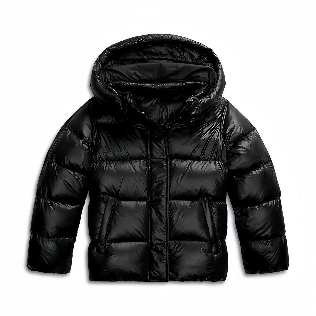 Ladies quilted sports jacket with hood Lune London
