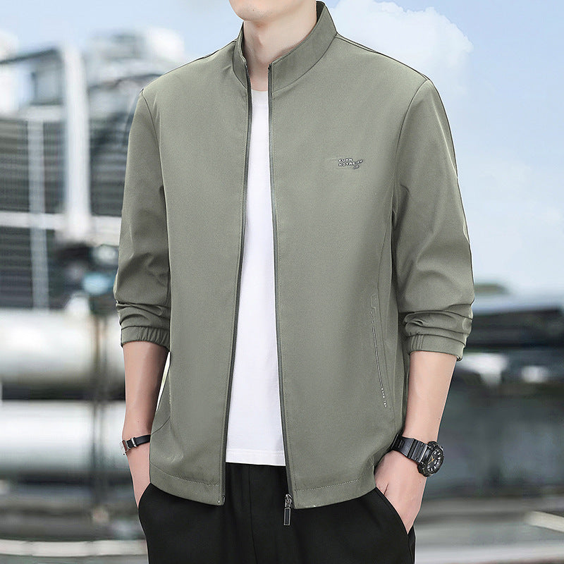 Men's Urban Stand-up Collar Blouson with Minimalist Softshell Look Amarae