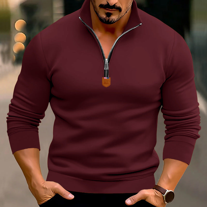 Elegant men's sweater with zipper and structured design Lune London