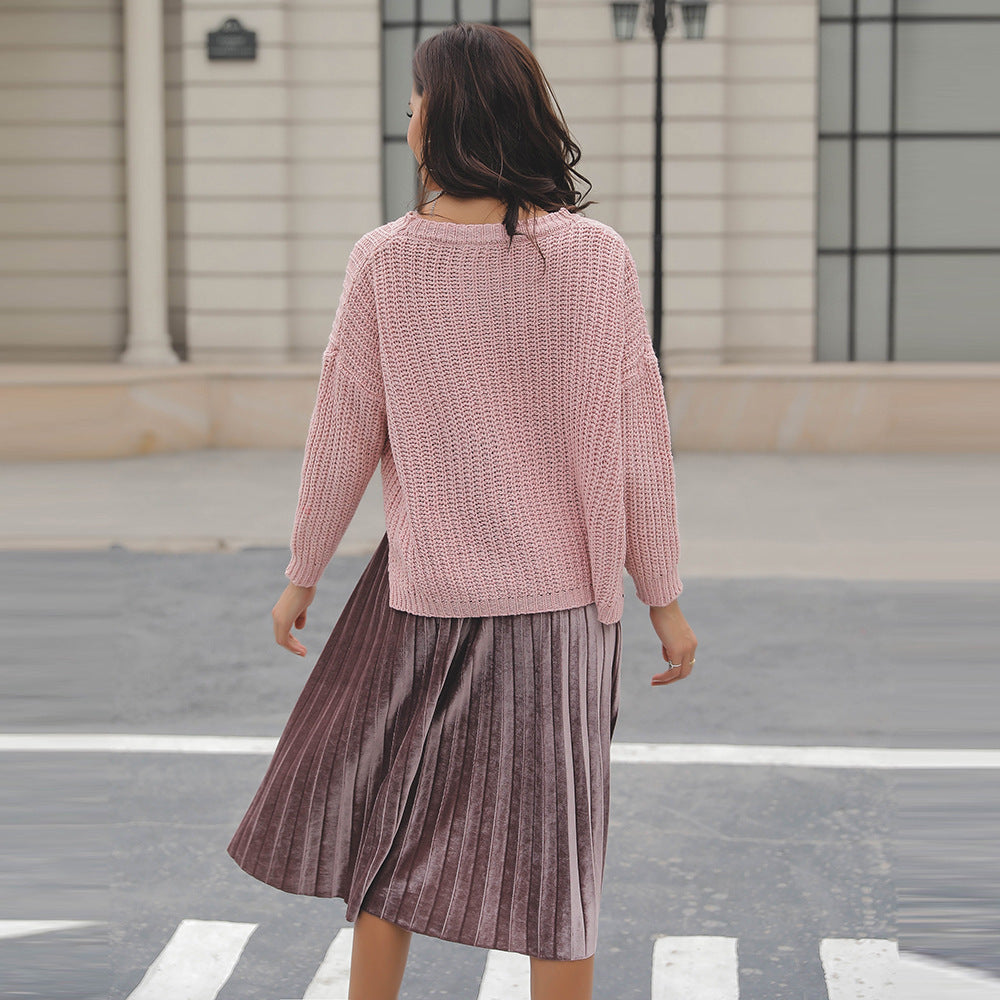 Ladies trendy sweater with structured textile pattern Lune London