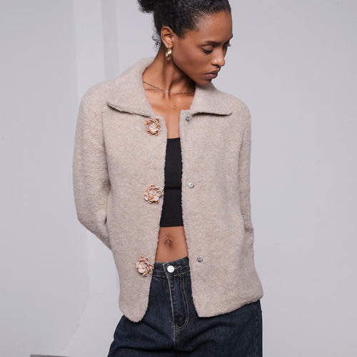 Chef jacket for women with decorative button details Amarae