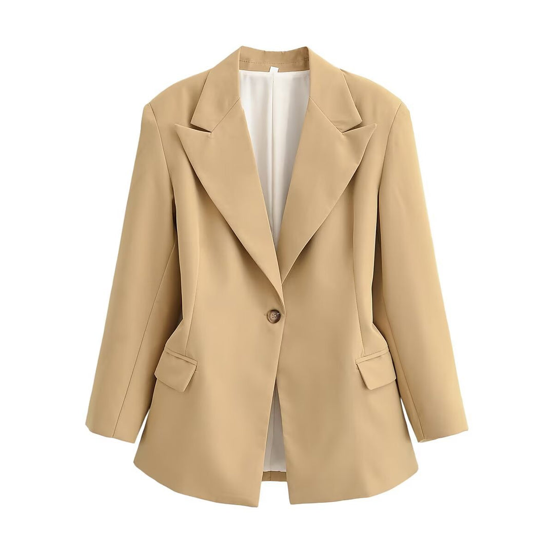 Women's oversized blazer with pointed lapels and flap pockets Amarae