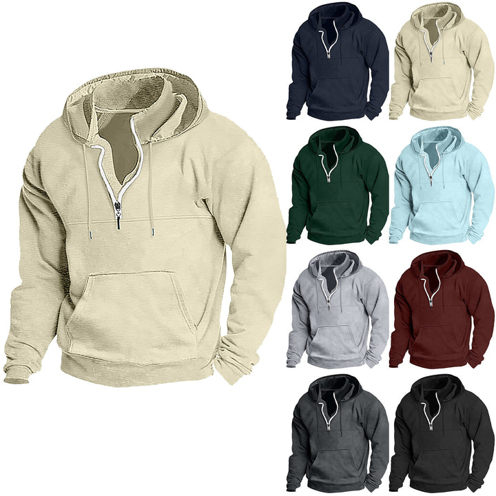 Comfortable hooded sweatshirt for men with full zip Amarae