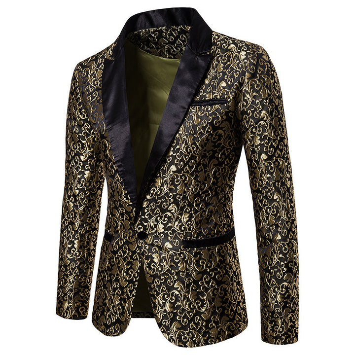 Elegant velvet jacket for men with floral pattern Lune London