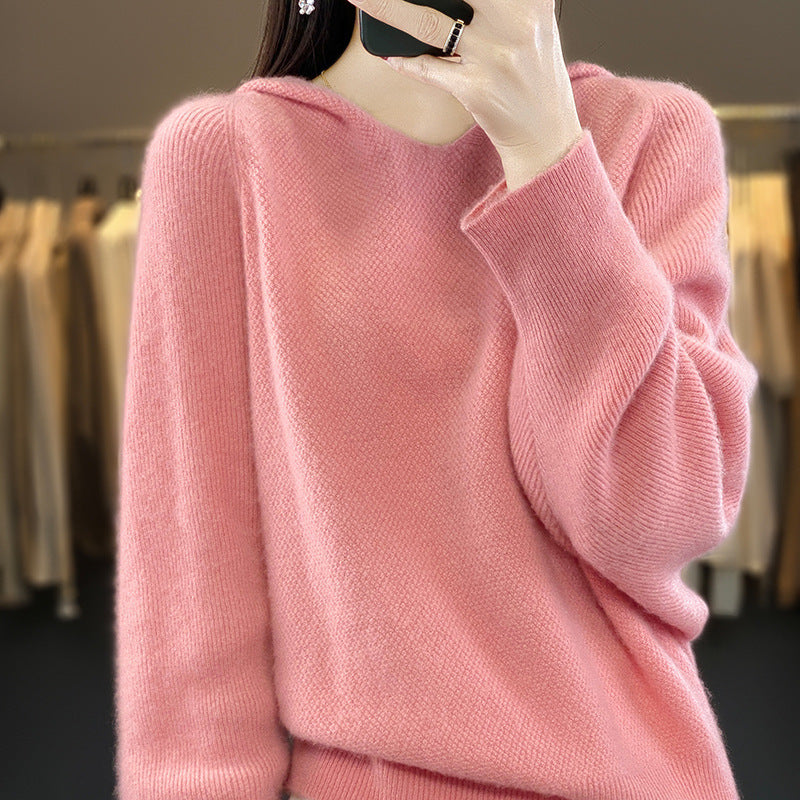 Pull décontracté pour femmes avec des manches volumineuses et un col en V Chic & Stil