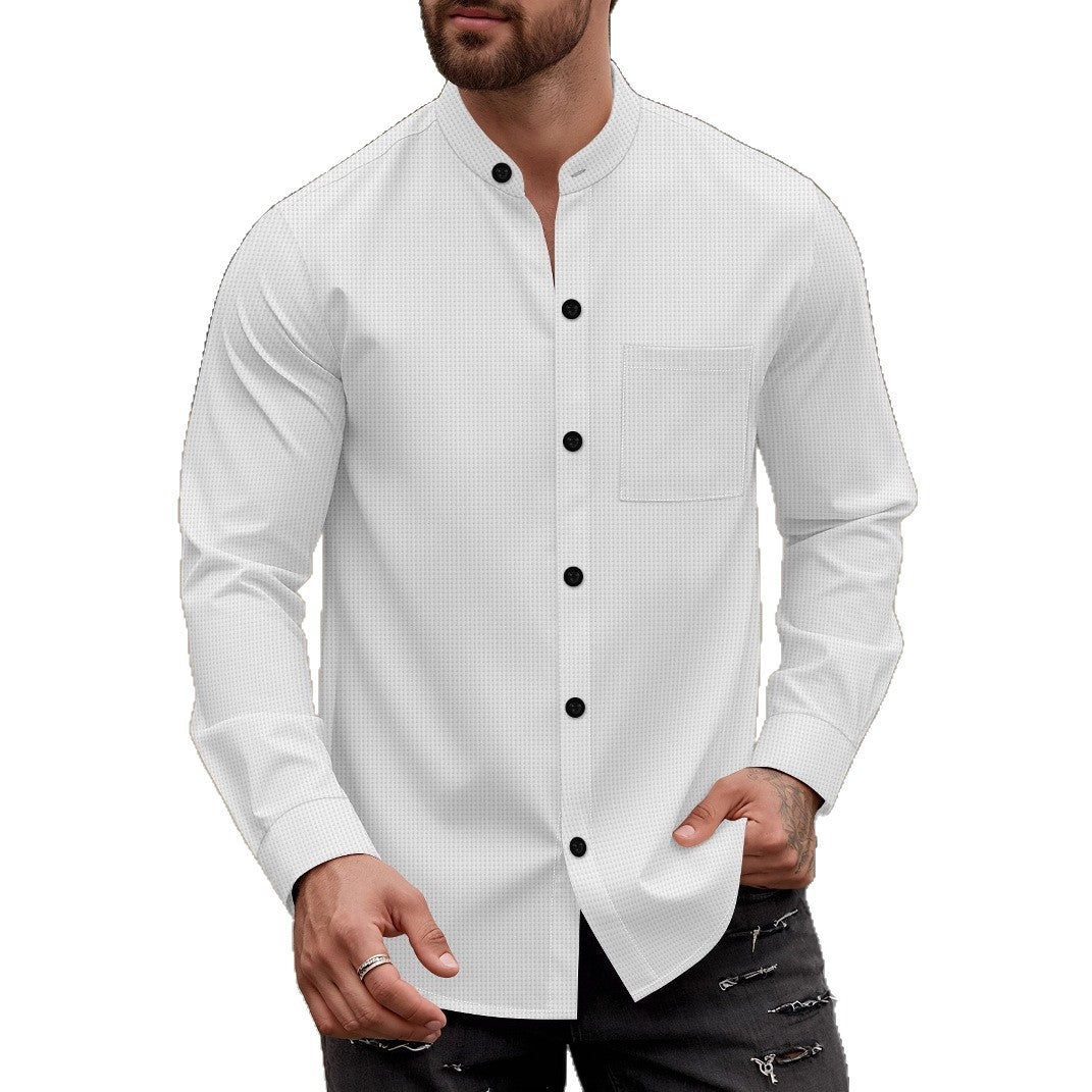 Men's Elegant Shirt with Stand Collar Amarae