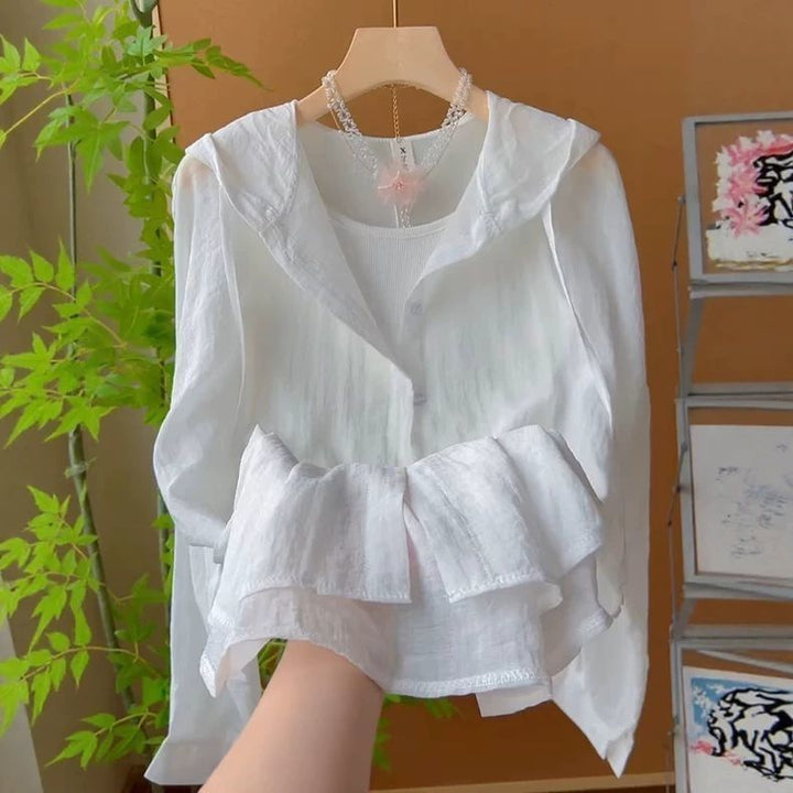 Veste d'été légère pour femmes avec design en volants Chic & Stil