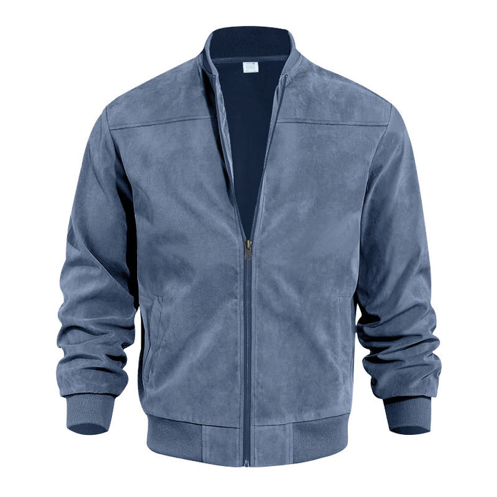 Casual men's velvet bomber jacket with elastic edges Lune London
