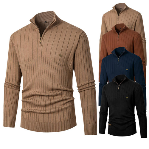 Men's sweater with high collar and fine knit Amarae