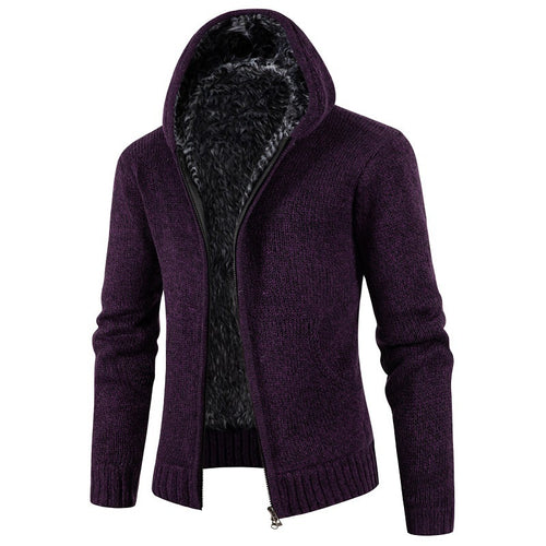 Men's cozy cardigan with high collar and practical pockets Amarae