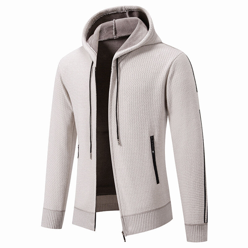 Sporty hoodie jacket for men with an innovative material blend Lune London