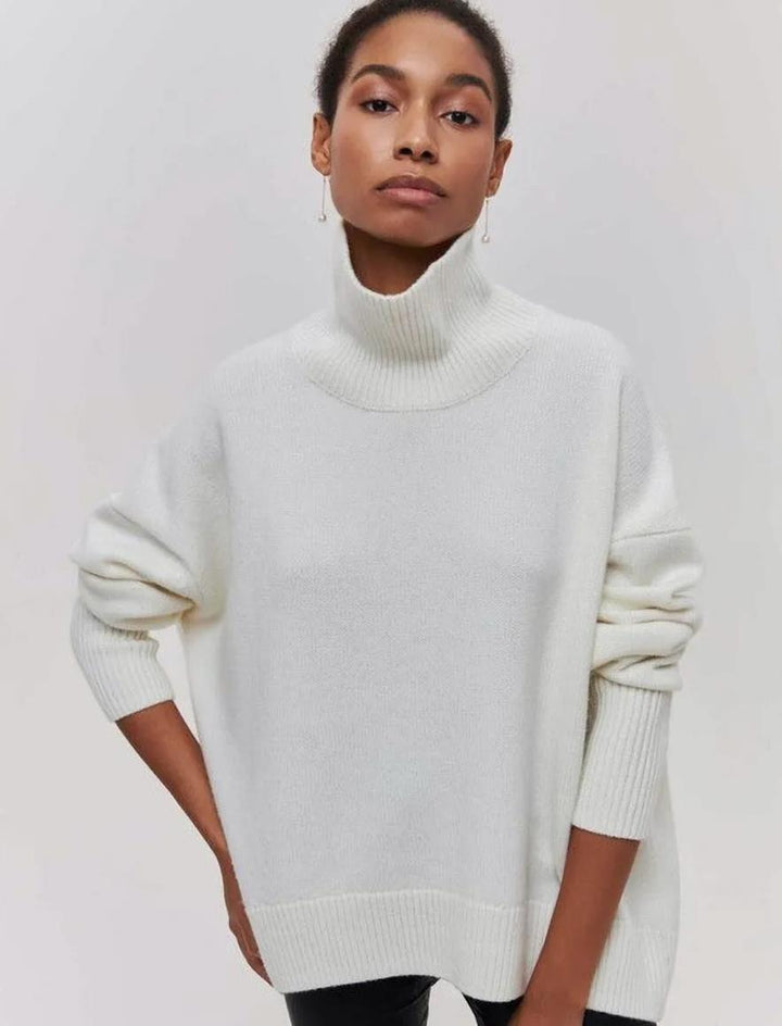 Women's Oversized Turtleneck Sweater Made Of Soft Knit Lune London
