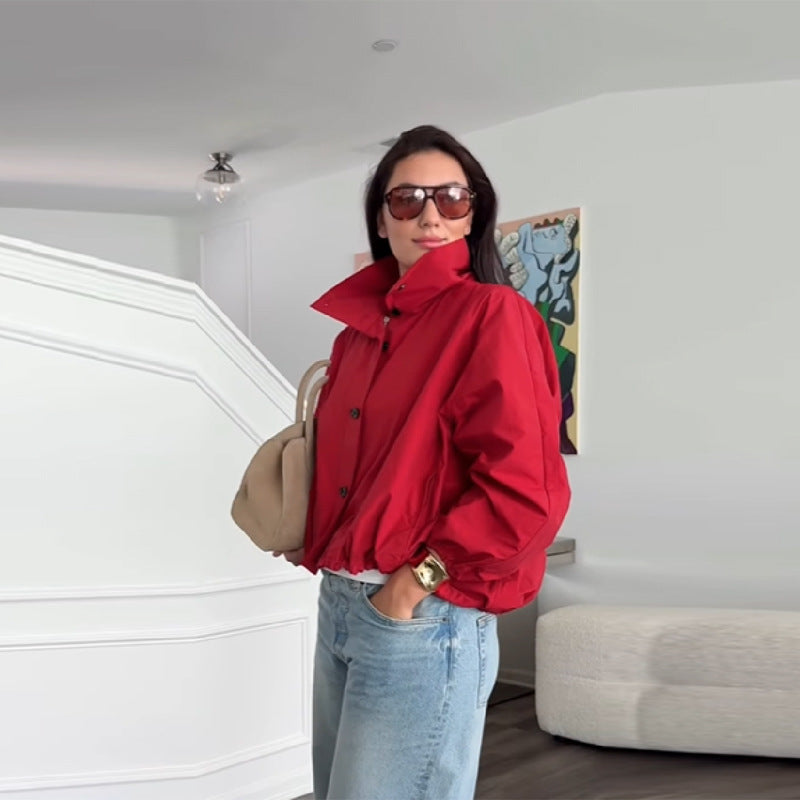 Ladies stylish outdoor jacket with high collar Amarae