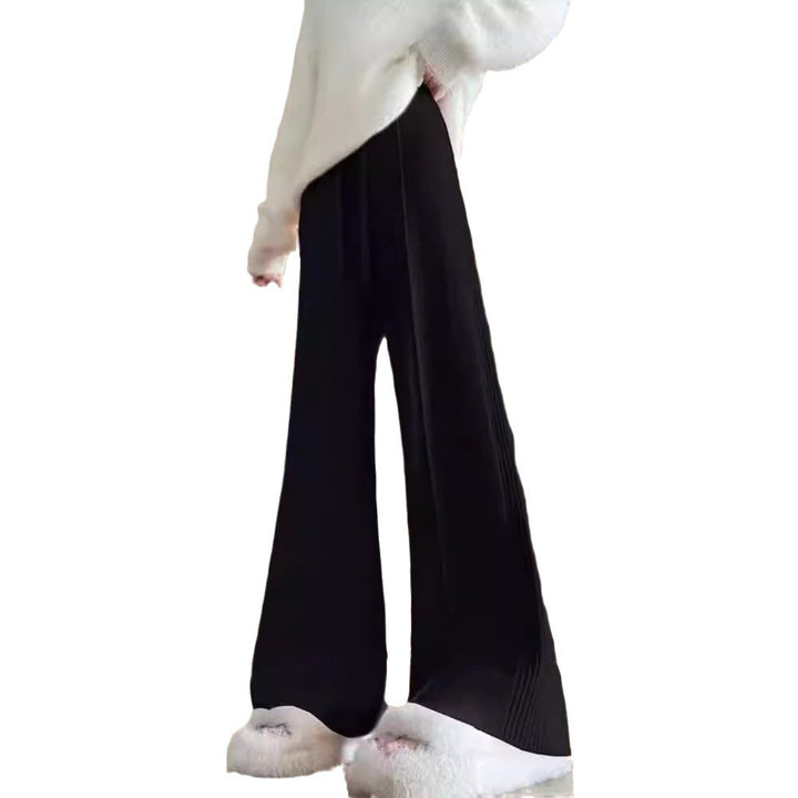 Pantalons larges en tricot pour femmes avec un design texturé Chic & Stil