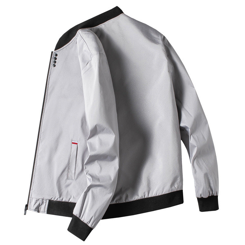 Elegant leisure jacket for men with a stand-up collar and side zipper Lune London