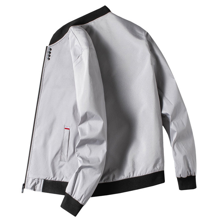 Elegant leisure jacket for men with a stand-up collar and side zipper Lune London