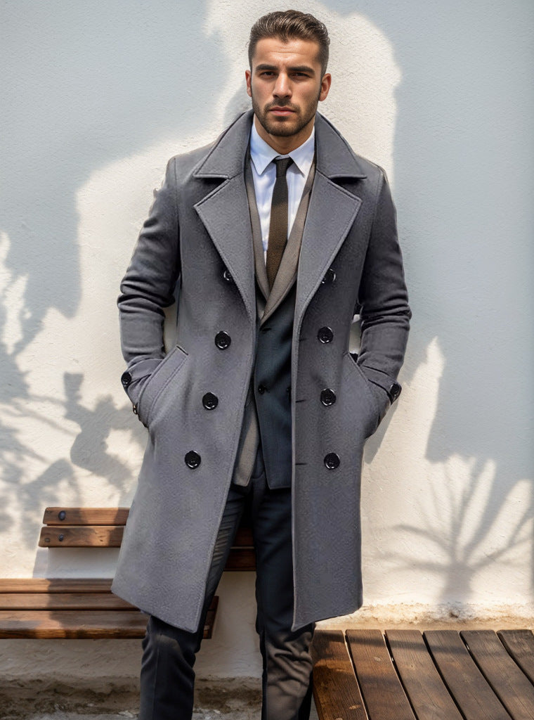 Elegant double-breasted coat for men Lune London