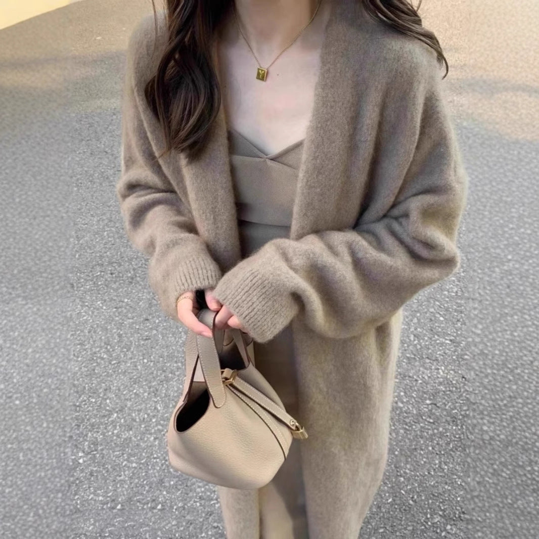 Manteau long en tricot pour femmes en matériau de haute qualité avec poches pratiques Chic & Stil