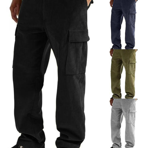 Men's cargo pants with elastic waistband and practical side pockets Amarae