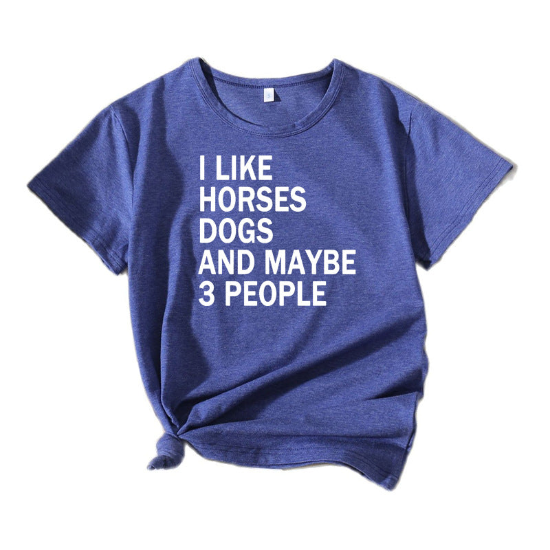 Casual women's T-shirt with quote Lune London