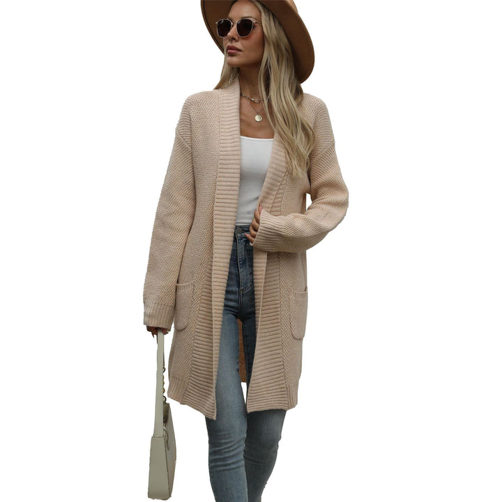 Cardigan en tricot épais pour femmes avec découpe ouverte et texture fine Chic & Stil