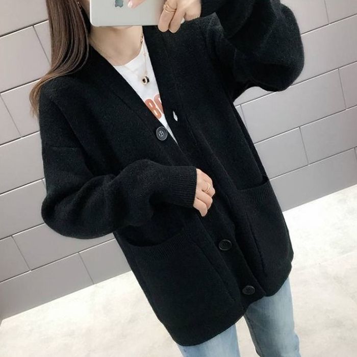 Cardigan en tricot surdimensionné pour femmes avec poches Chic & Stil