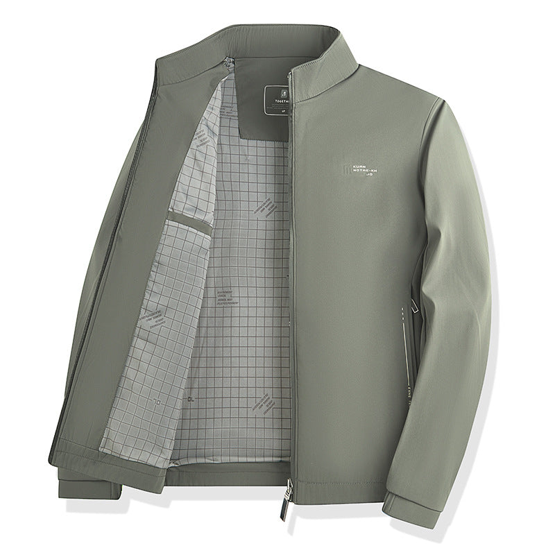 Men's Urban Stand-up Collar Blouson with Minimalist Softshell Look Amarae