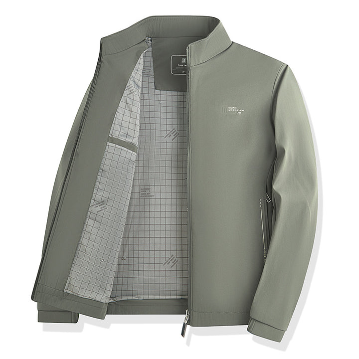 Men's Urban Stand-up Collar Blouson with Minimalist Softshell Look Amarae