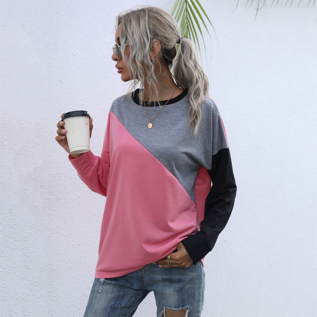 Sporty sweatshirt for women with a trendy color block design Lune London