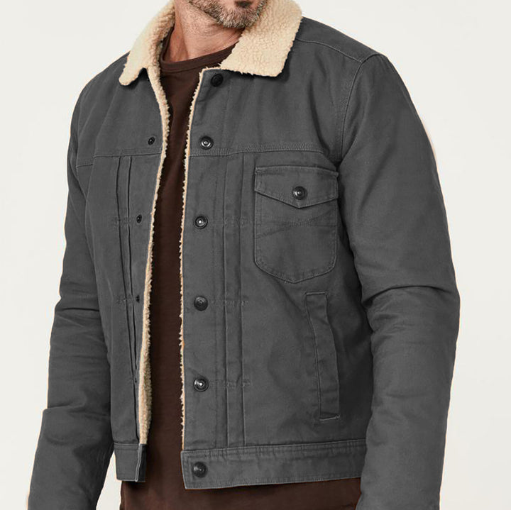 Cotton patterned jacket for men with fleece lining Lune London