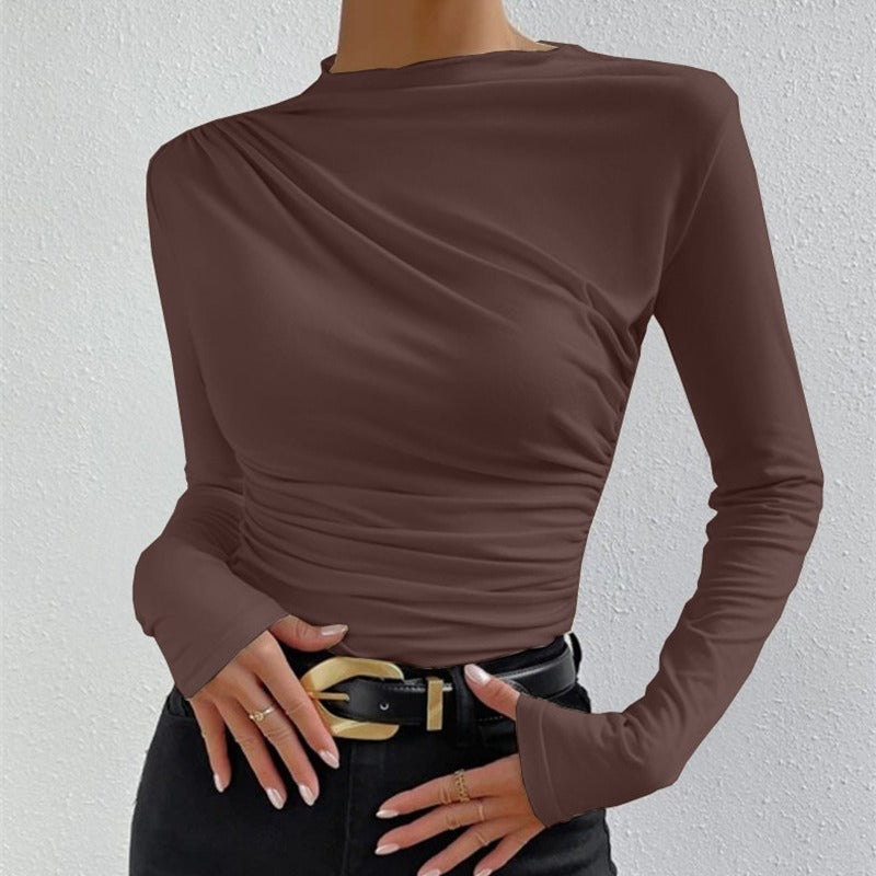 Long sleeve shirt for women with a refined draped design Lune London