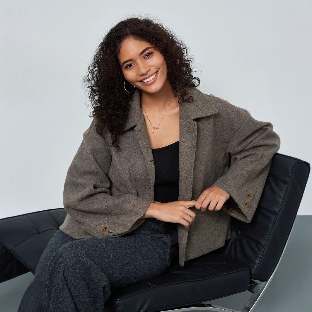 Ladies casual oversized double-breasted jacket Amarae