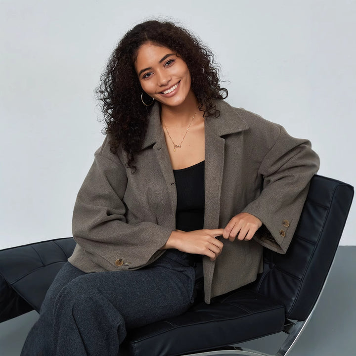 Ladies casual oversized double-breasted jacket Amarae