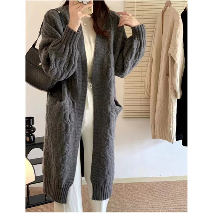 Gilet en tricot épais pour femmes avec poches et col en V Chic & Stil