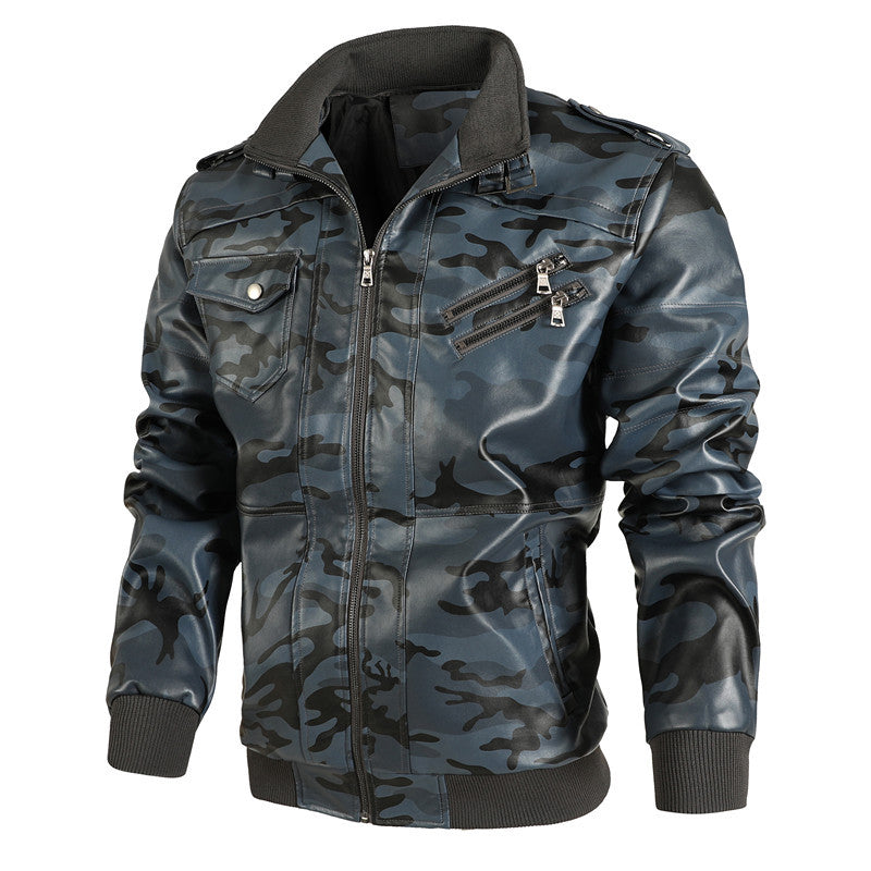 Camouflage leisure jacket for men with stylish zippered pockets Lune London