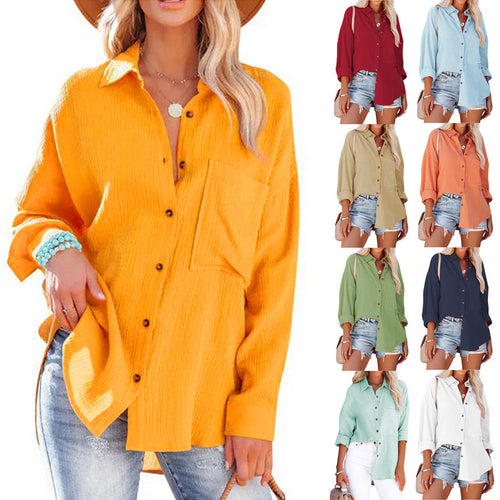 Casual shirt for women with button placket and chest pocket Amarae