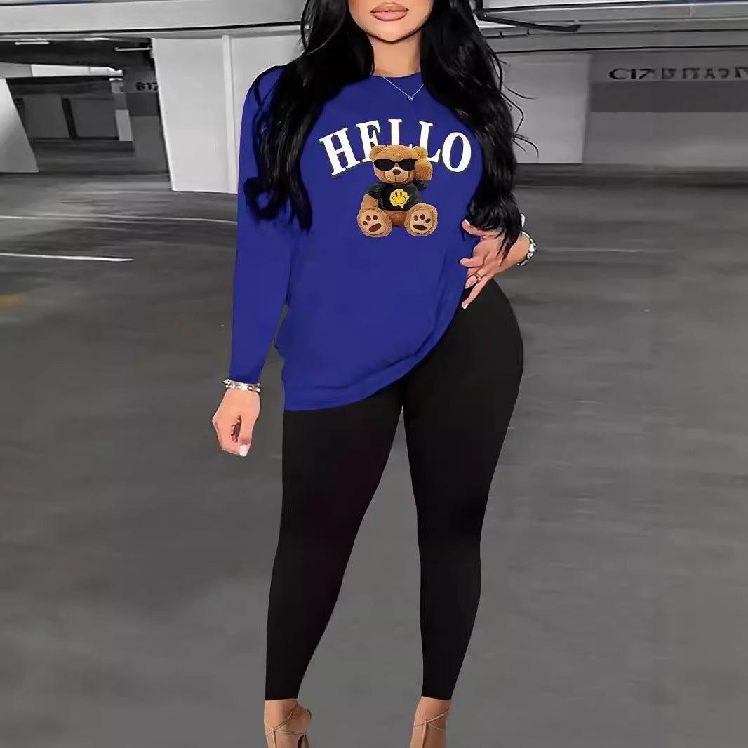 Ladies Casual Sweatshirt with Original Bear Design Lune London