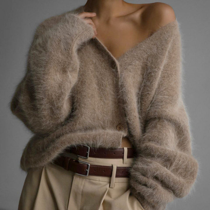 Ladies Oversized Fluffy Chic Cardigan and Style