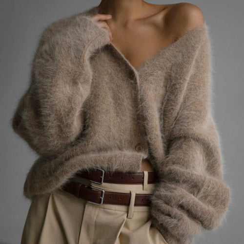 Ladies Oversized Fluffy Chic Cardigan and Style