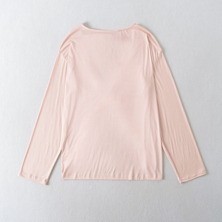 Women Long Sleeve Casual T-Shirt with Loose Fit and Comfortable Style
