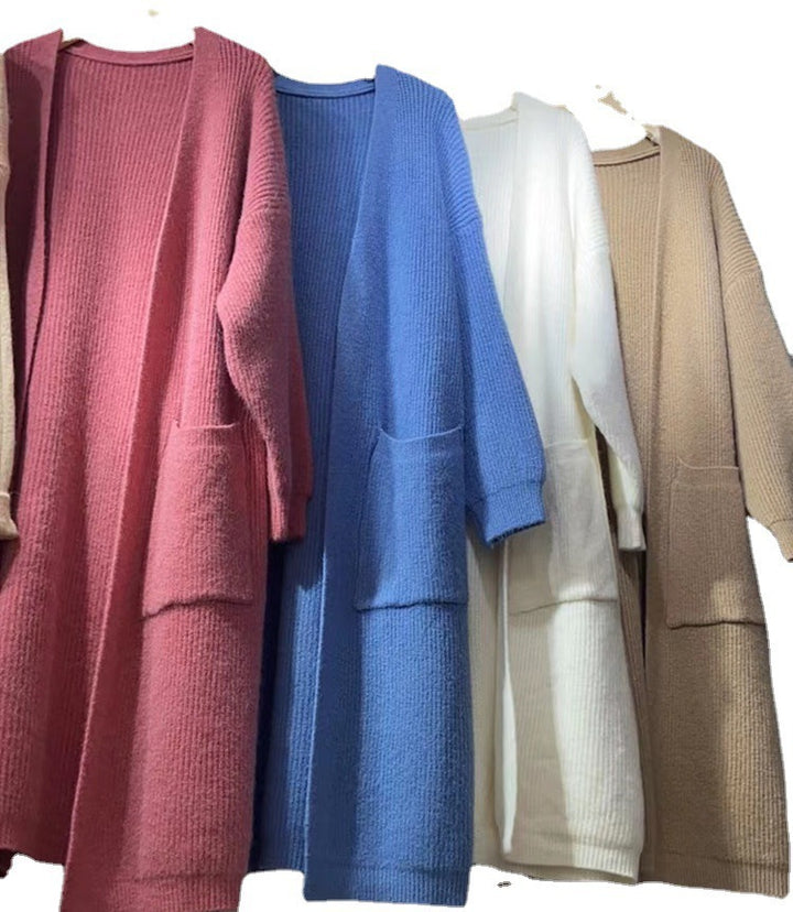 Ladies Large Knit Cardigan with Deep Pockets and Wide Sleeves Lune London