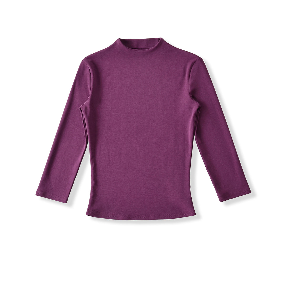 Long Sleeve Women's Shirt with Mock Neck and Ruching Details Lune London