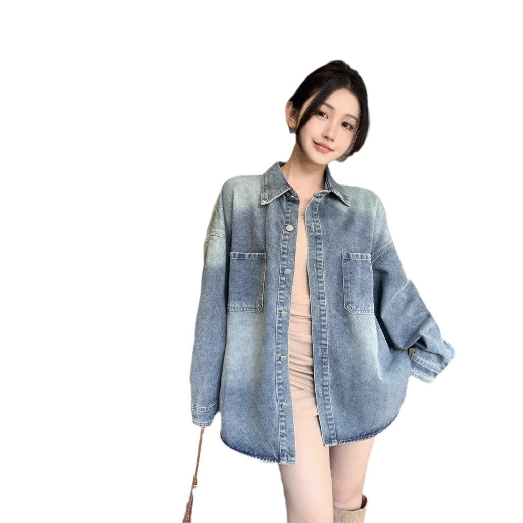 Chemise en denim oversize pour femmes Chic & Stil