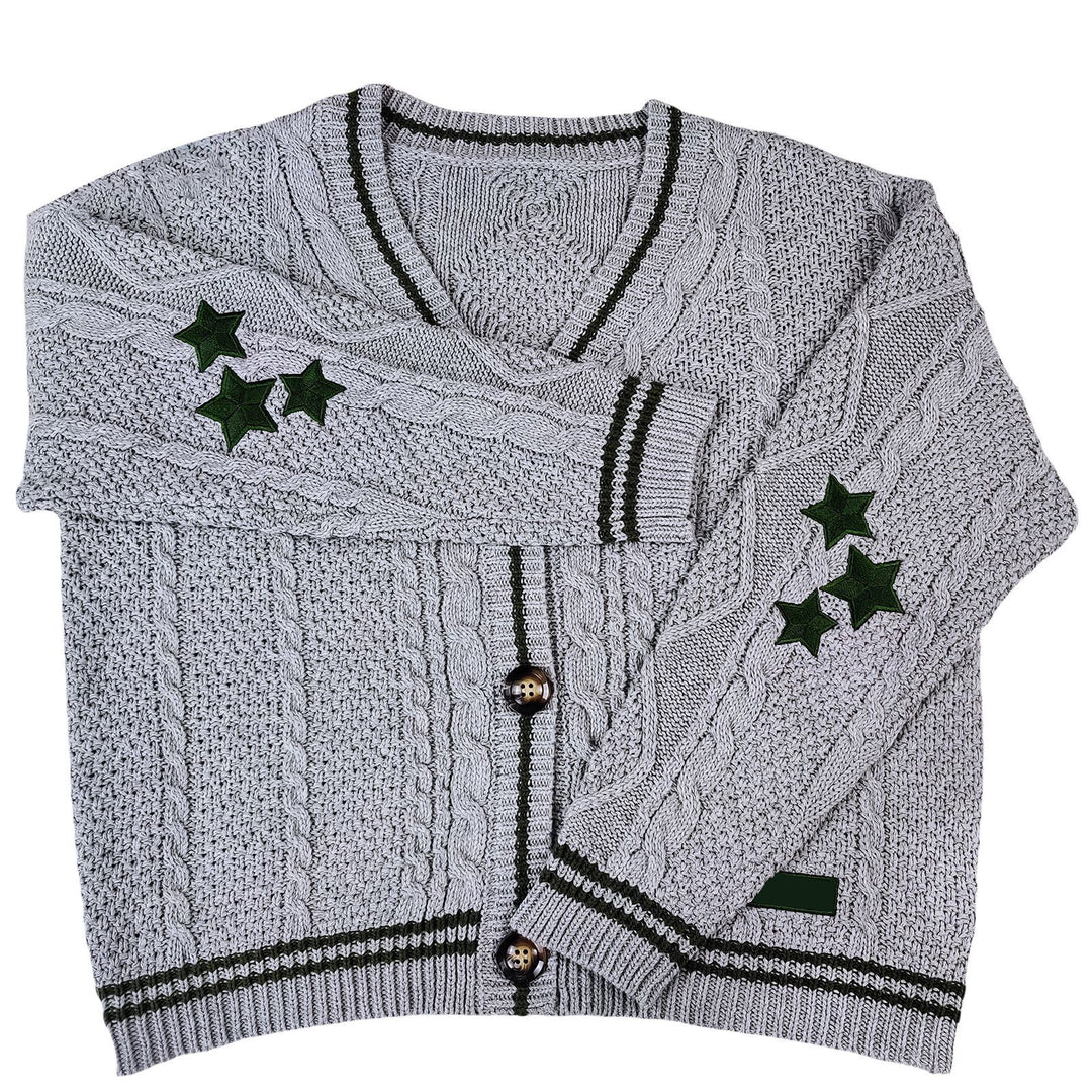 Cardigan en tricot épais pour femmes avec un motif de câble significatif et des notes de mode Chic & Stil
