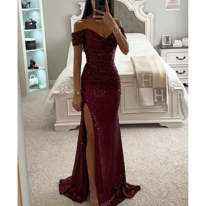 Women's Evening Dress with Shimmering Sequins Lune London