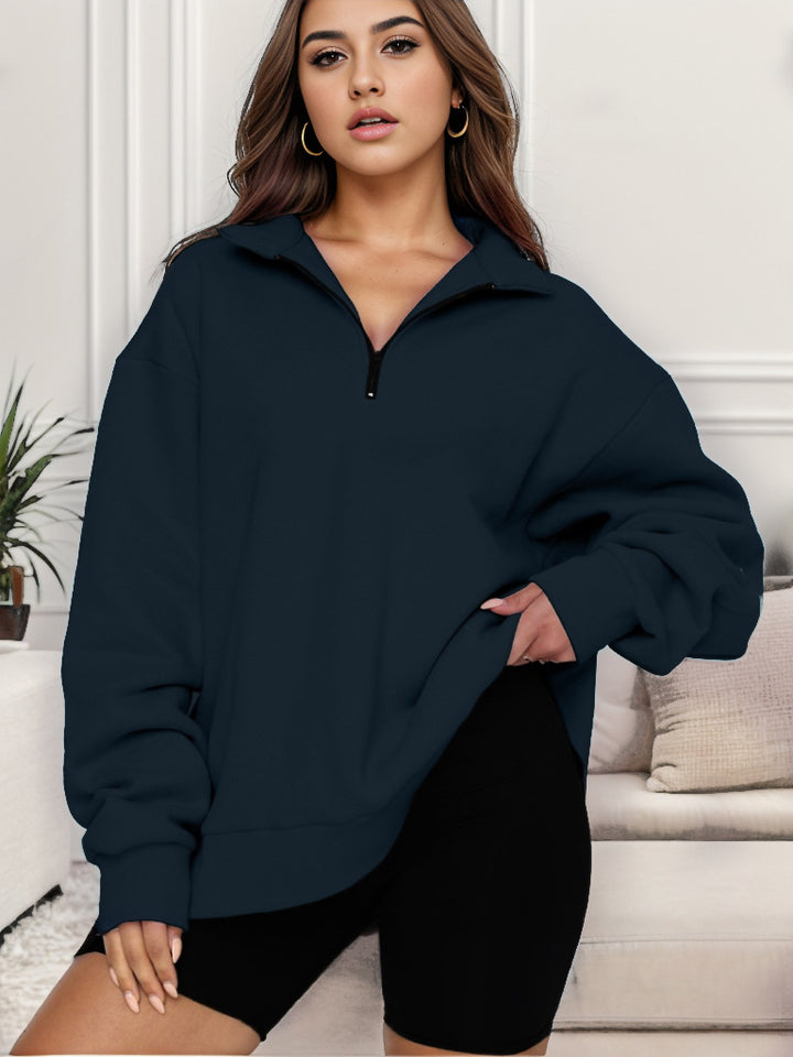 Oversized sweatshirt for women with high collar Amarae